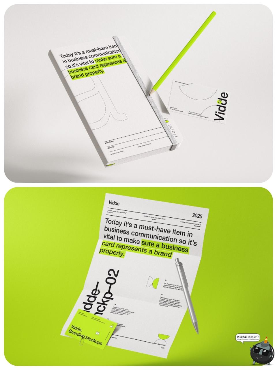 图片[5]-名片信纸信封文具封面品牌VI应用提案展示效果图样机PSD模板素材-设计猿