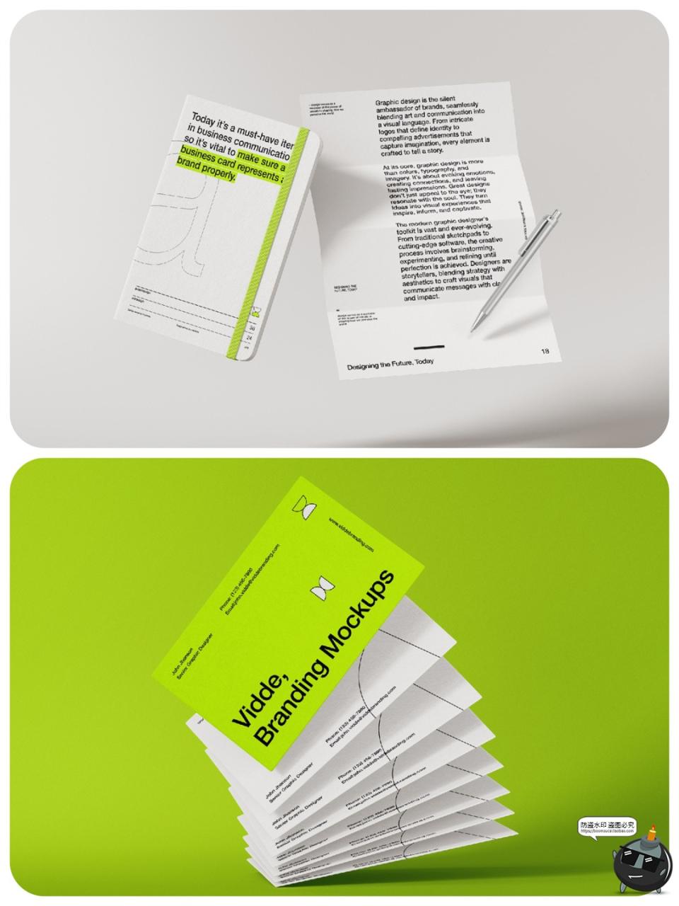 图片[2]-名片信纸信封文具封面品牌VI应用提案展示效果图样机PSD模板素材-设计猿