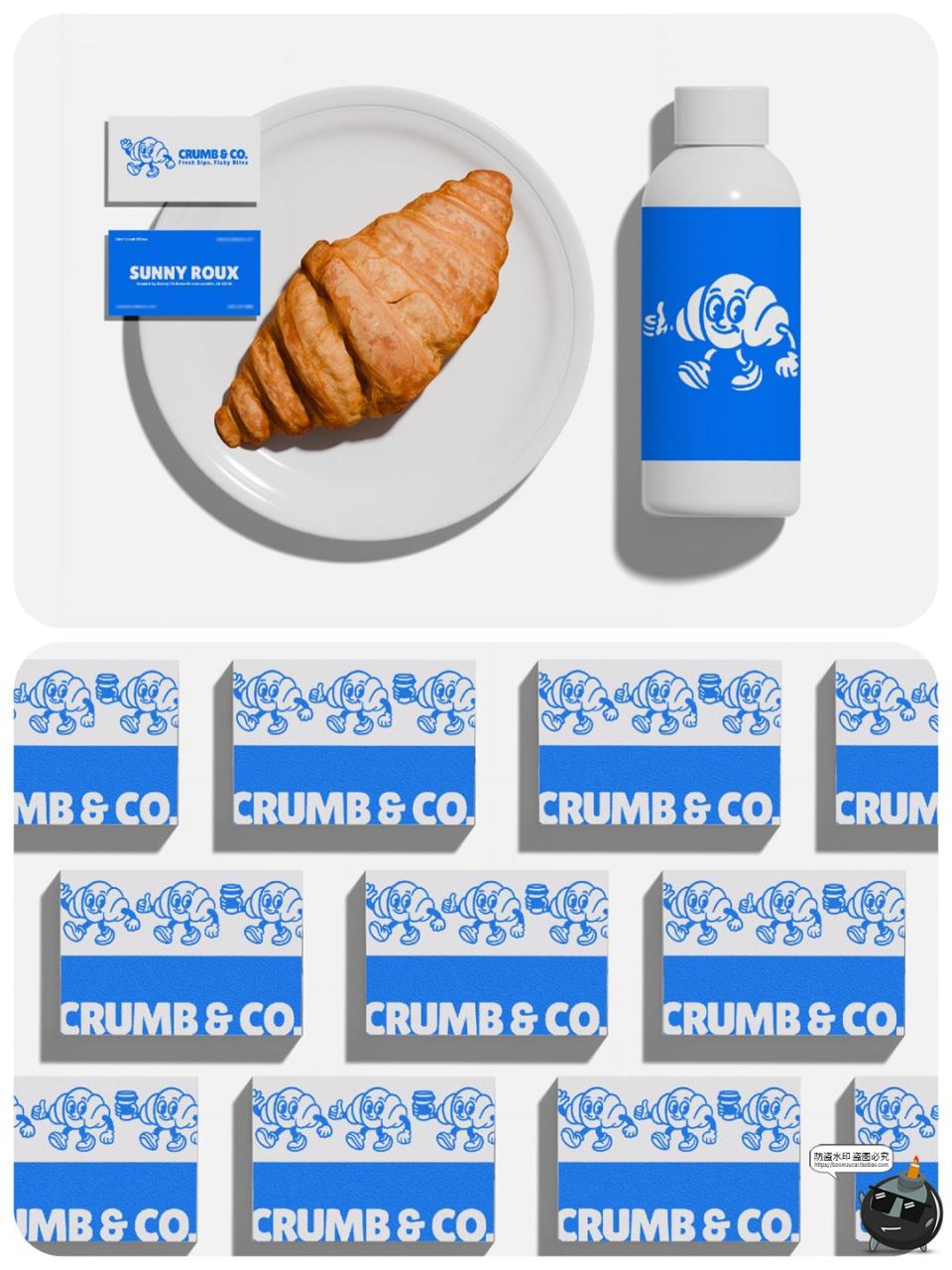 面包房烘焙料理品牌围兜名片logo标志贴图VI提案样机PSD模板素材-设计猿