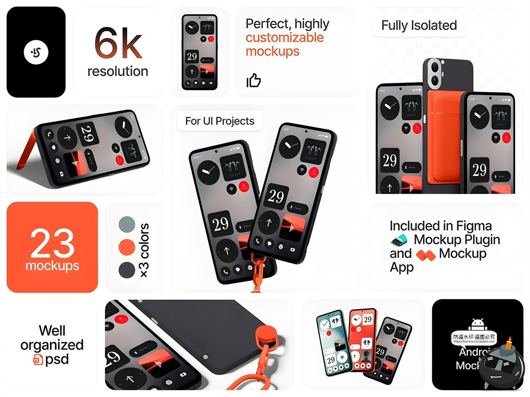 图片[1]-安卓手机App应用国产智能机UI界面作品展示效果图样机PSD模板素材-设计猿