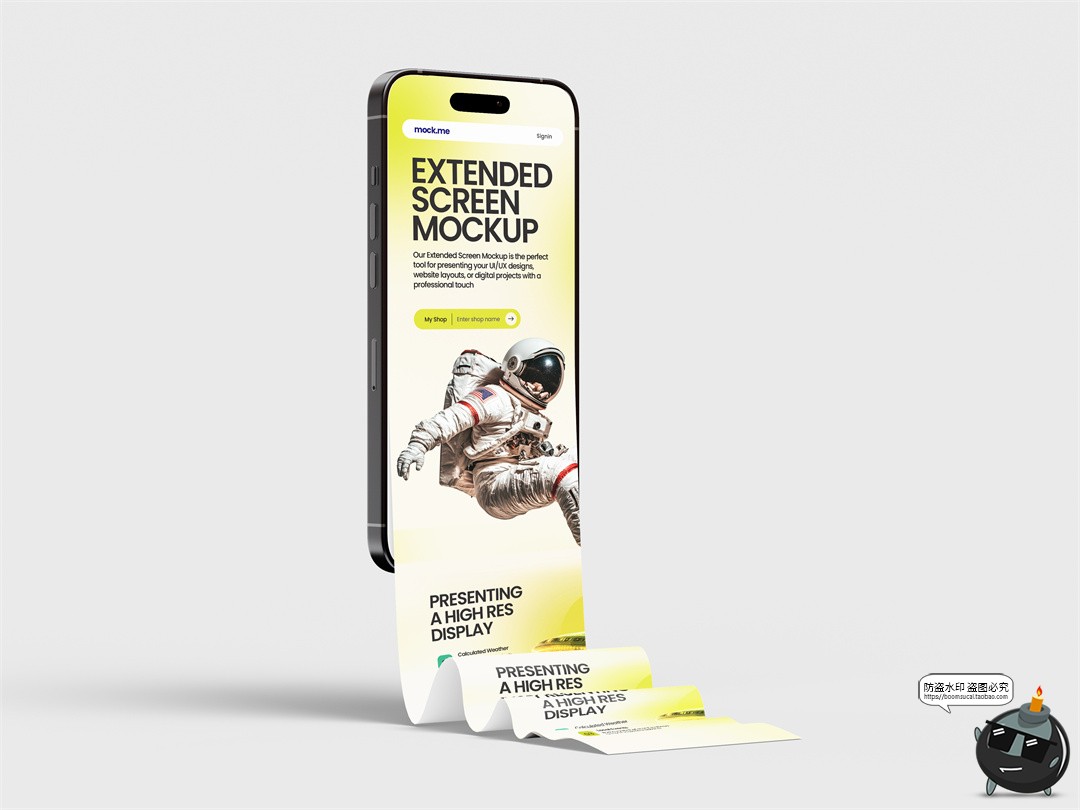 图片[8]-手机屏幕iPhone16Pro长卷轴长页面长图效果图展示样机PSD模板素材-设计猿
