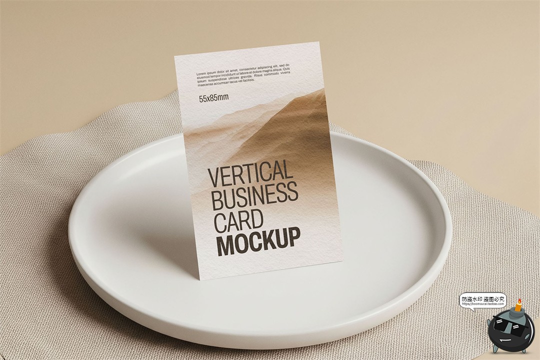 图片[3]-侘寂风优雅自然家居品牌商务名片卡片展示效果图PSD样机模板素材-设计猿