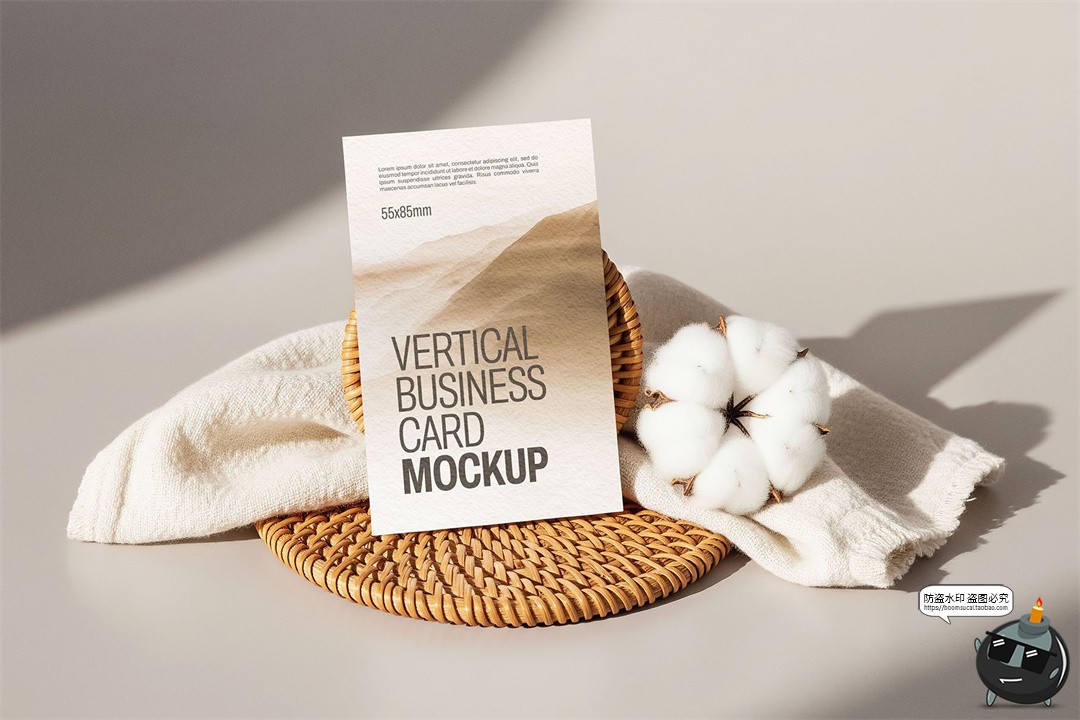 图片[5]-侘寂风优雅自然家居品牌商务名片卡片展示效果图PSD样机模板素材-设计猿