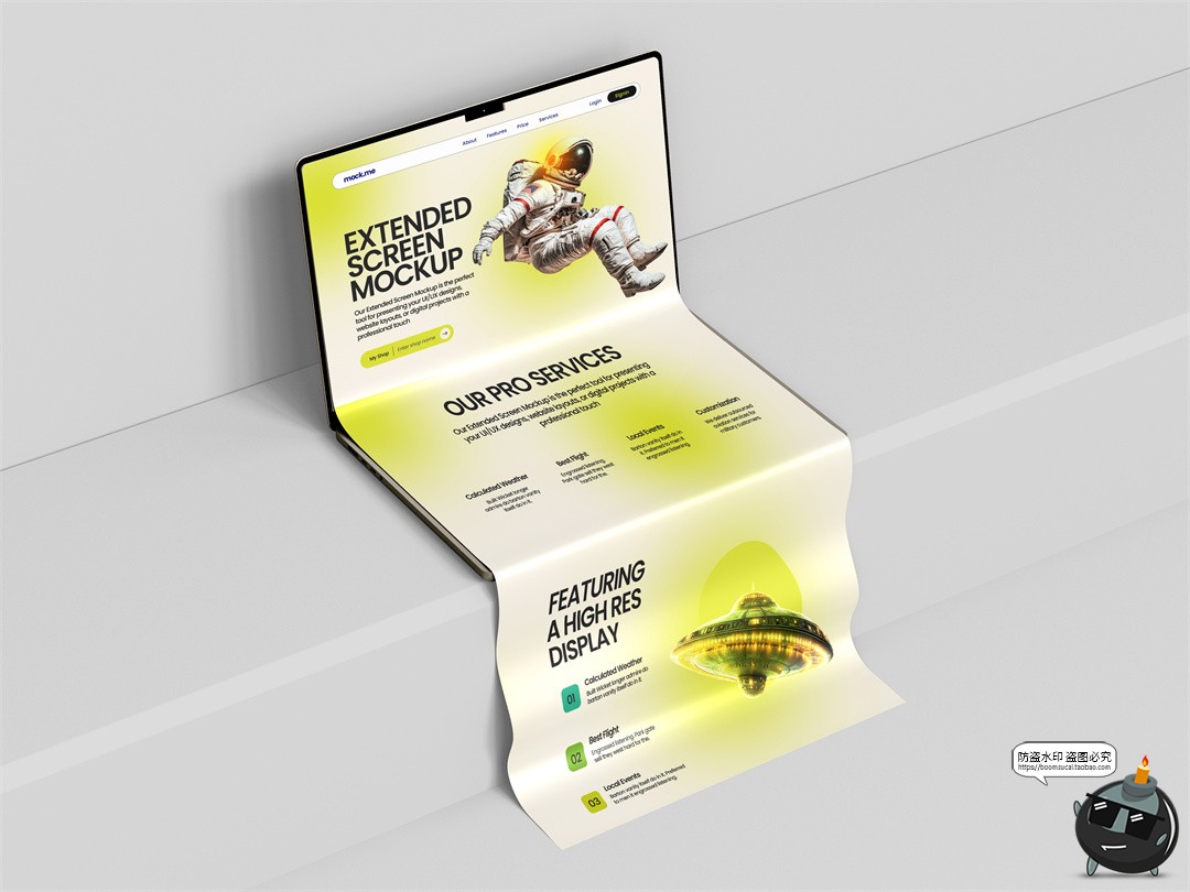 图片[4]-屏幕网站长屏幕长图笔记本电脑长滚动展示页面PSD模板样机PS素材-设计猿