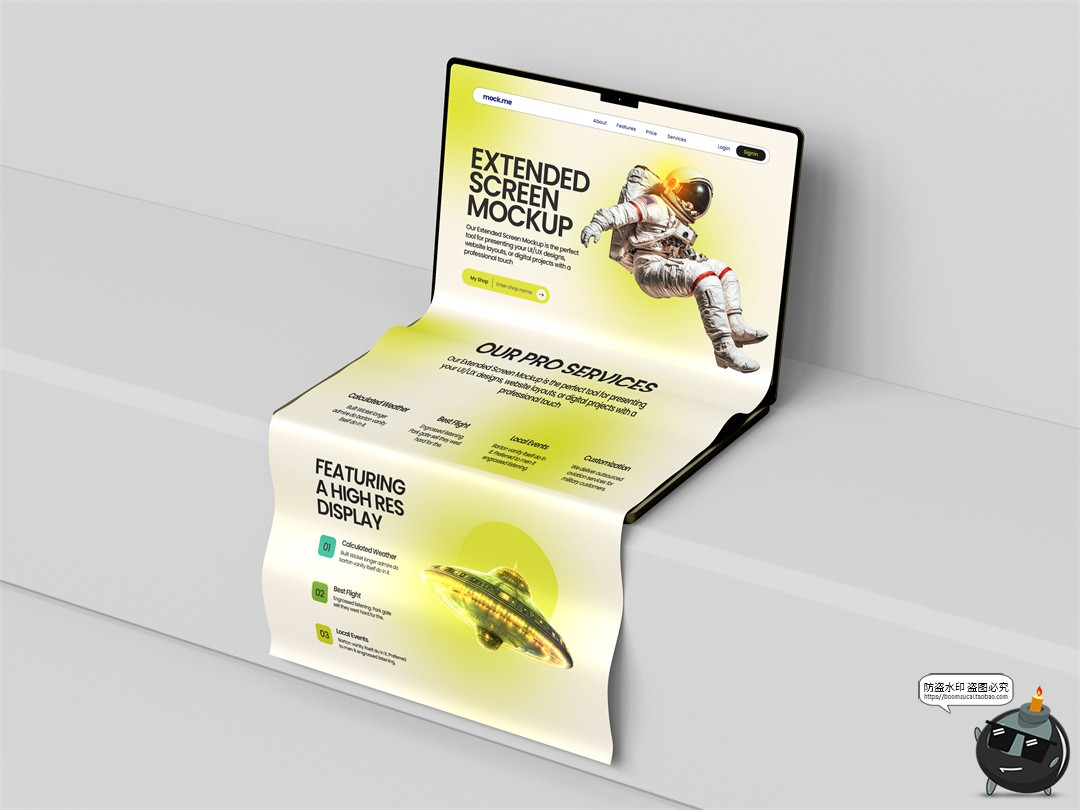 图片[5]-屏幕网站长屏幕长图笔记本电脑长滚动展示页面PSD模板样机PS素材-设计猿