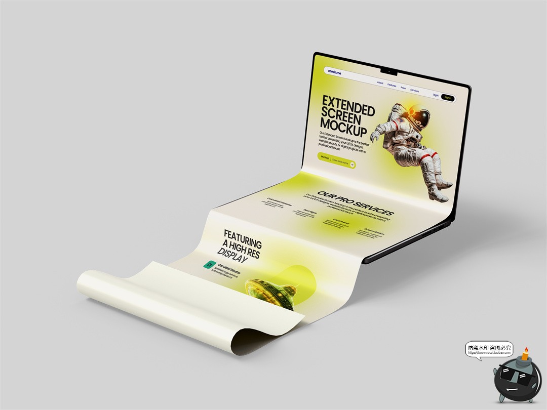 图片[7]-屏幕网站长屏幕长图笔记本电脑长滚动展示页面PSD模板样机PS素材-设计猿