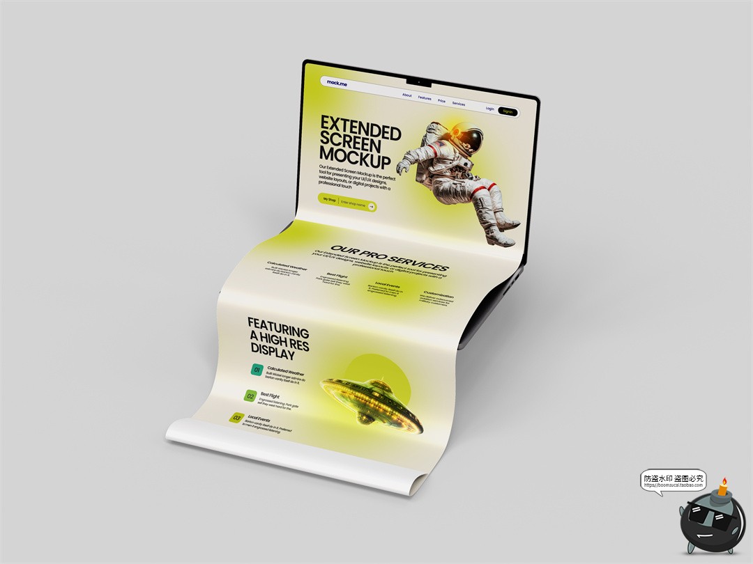 图片[8]-屏幕网站长屏幕长图笔记本电脑长滚动展示页面PSD模板样机PS素材-设计猿