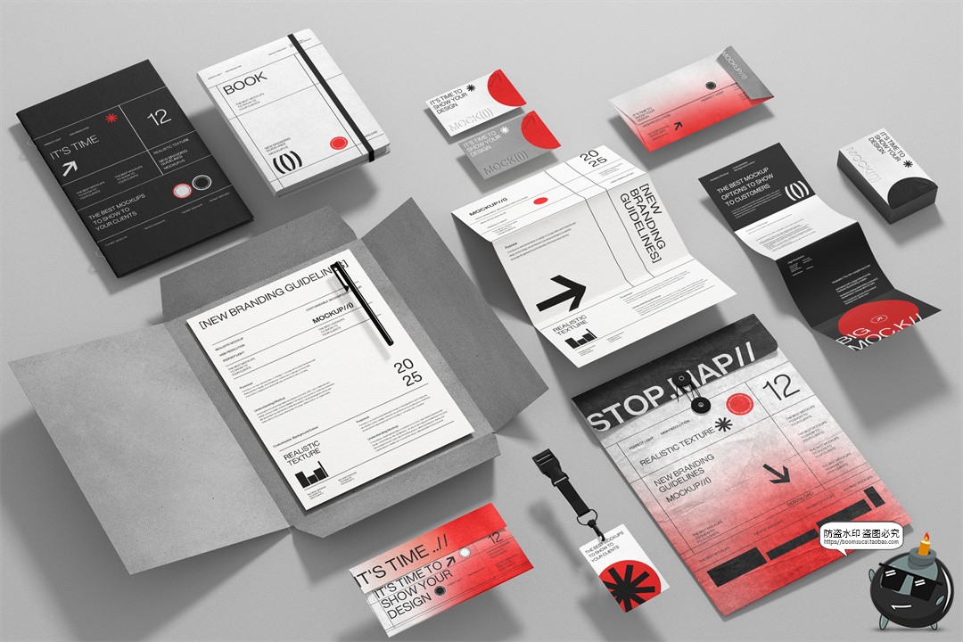 图片[1]-信封文具名片企业形象品牌VI应用宣传办公物料效果图样机PSD素材-设计猿