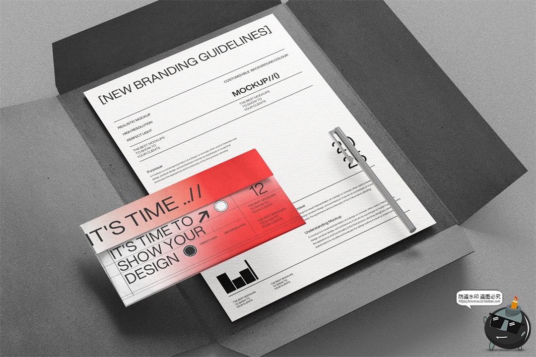 图片[2]-信封文具名片企业形象品牌VI应用宣传办公物料效果图样机PSD素材-设计猿