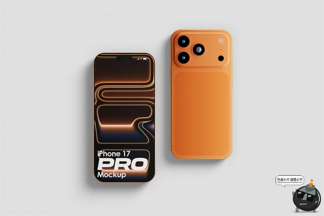 图片[4]-可换三种配色iPhone17苹果手机样机广告UI界面APP展示PSD模板素材-设计猿