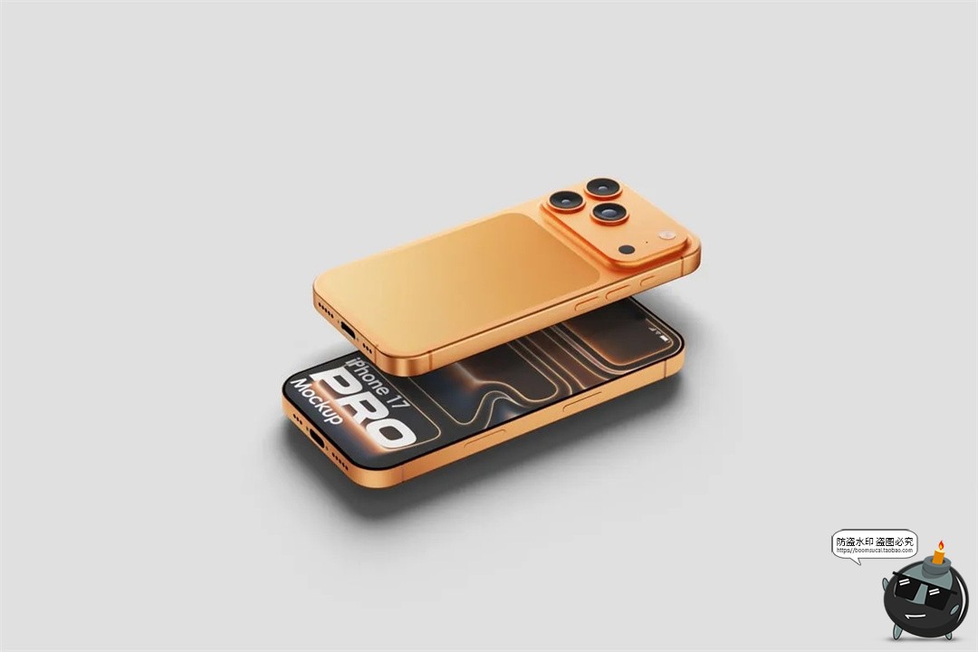 图片[5]-可换三种配色iPhone17苹果手机样机广告UI界面APP展示PSD模板素材-设计猿