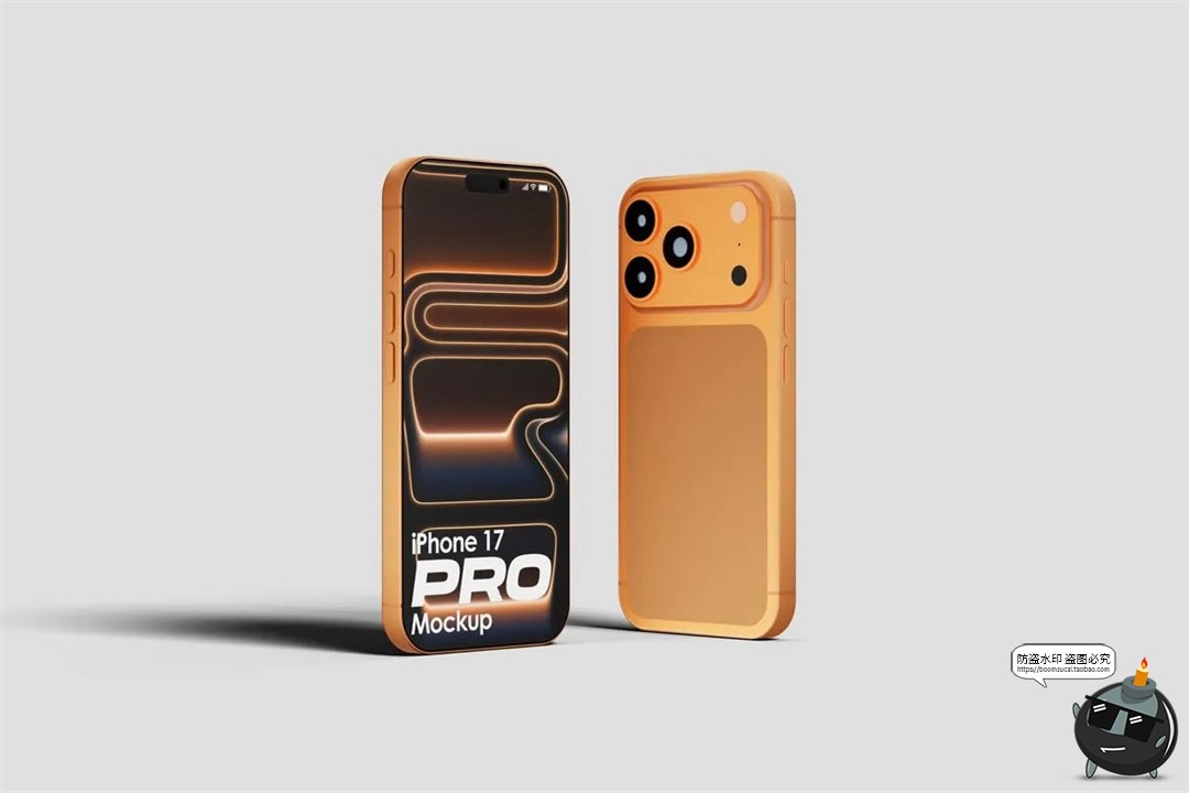 图片[7]-可换三种配色iPhone17苹果手机样机广告UI界面APP展示PSD模板素材-设计猿