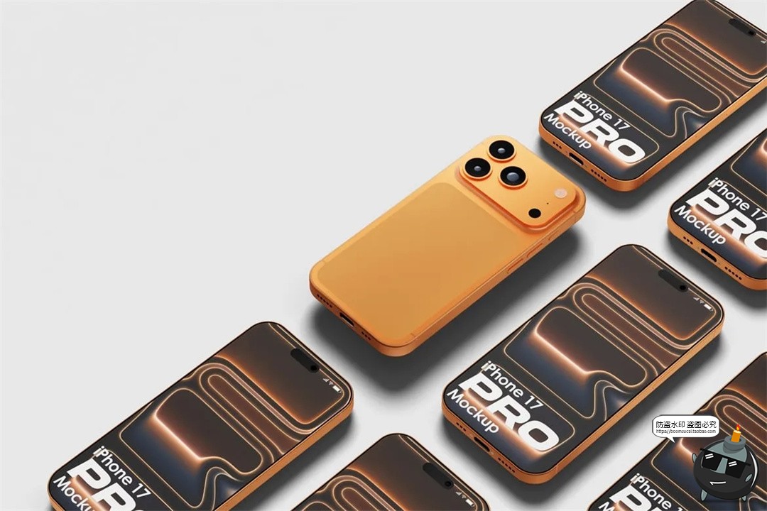 图片[9]-可换三种配色iPhone17苹果手机样机广告UI界面APP展示PSD模板素材-设计猿