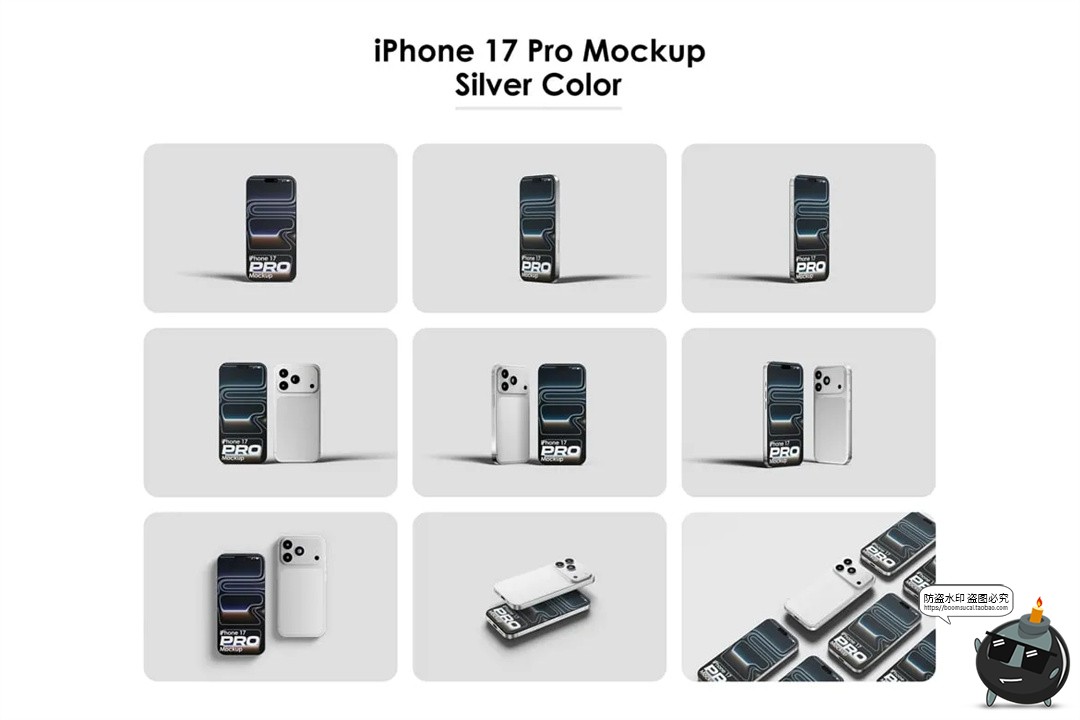 图片[10]-可换三种配色iPhone17苹果手机样机广告UI界面APP展示PSD模板素材-设计猿