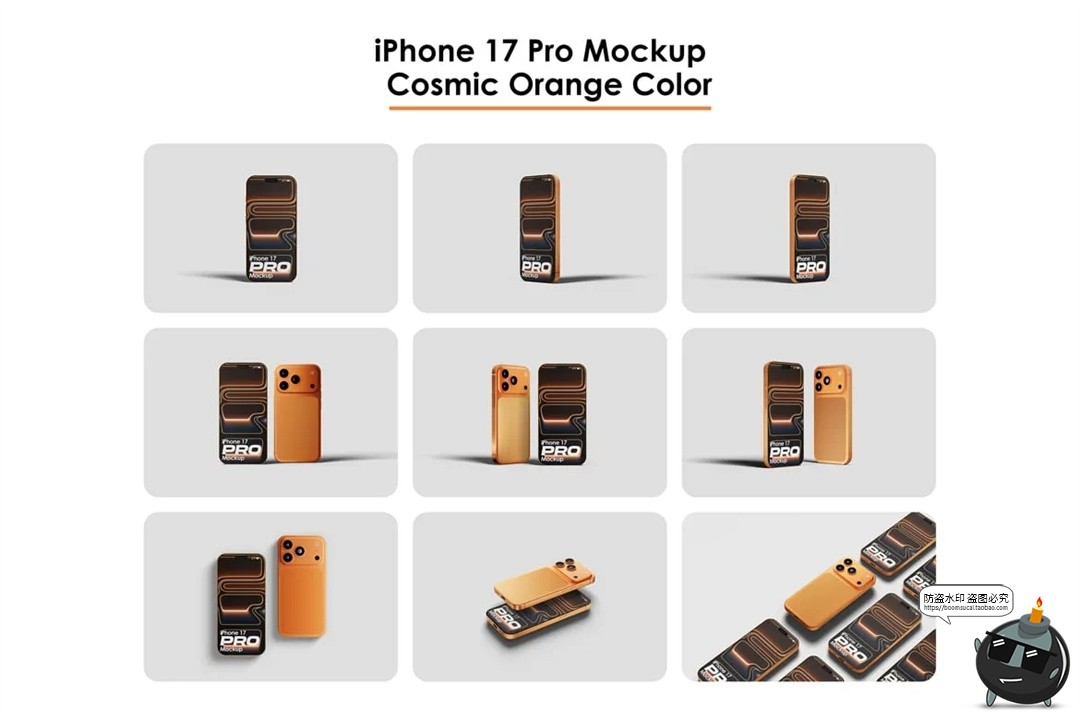 图片[12]-可换三种配色iPhone17苹果手机样机广告UI界面APP展示PSD模板素材-设计猿