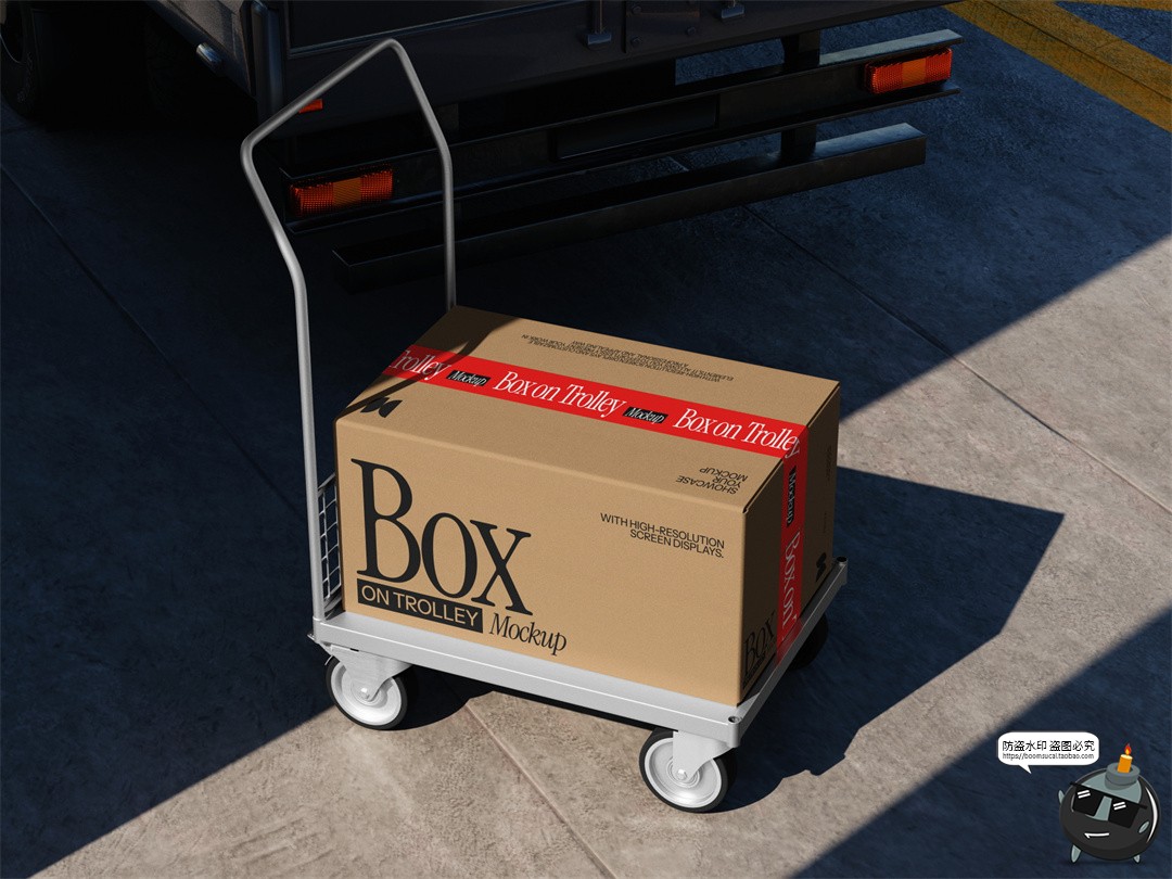 图片[2]-快递物流VI提案卡车包装纸箱胶带场景效果展示PSD样机模板PS素材-设计猿