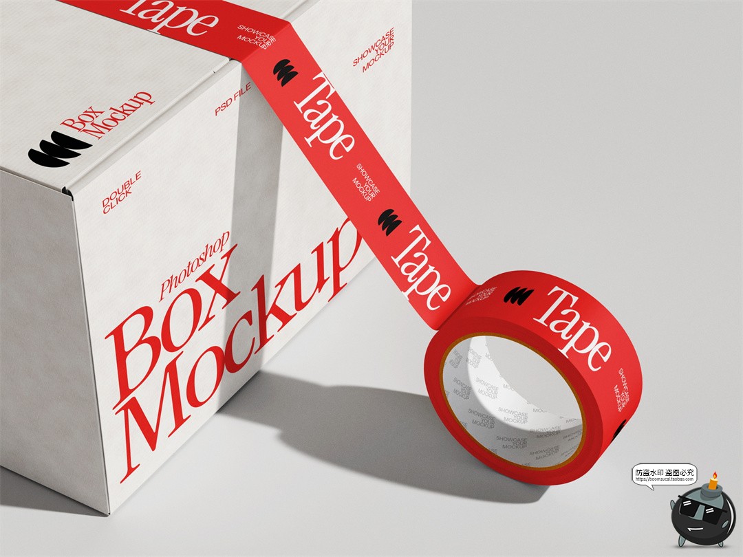 图片[3]-快递物流VI提案卡车包装纸箱胶带场景效果展示PSD样机模板PS素材-设计猿