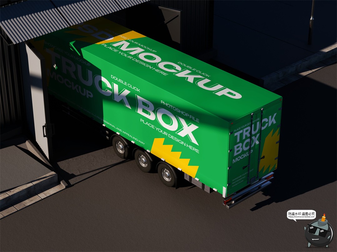 图片[8]-快递物流VI提案卡车包装纸箱胶带场景效果展示PSD样机模板PS素材-设计猿