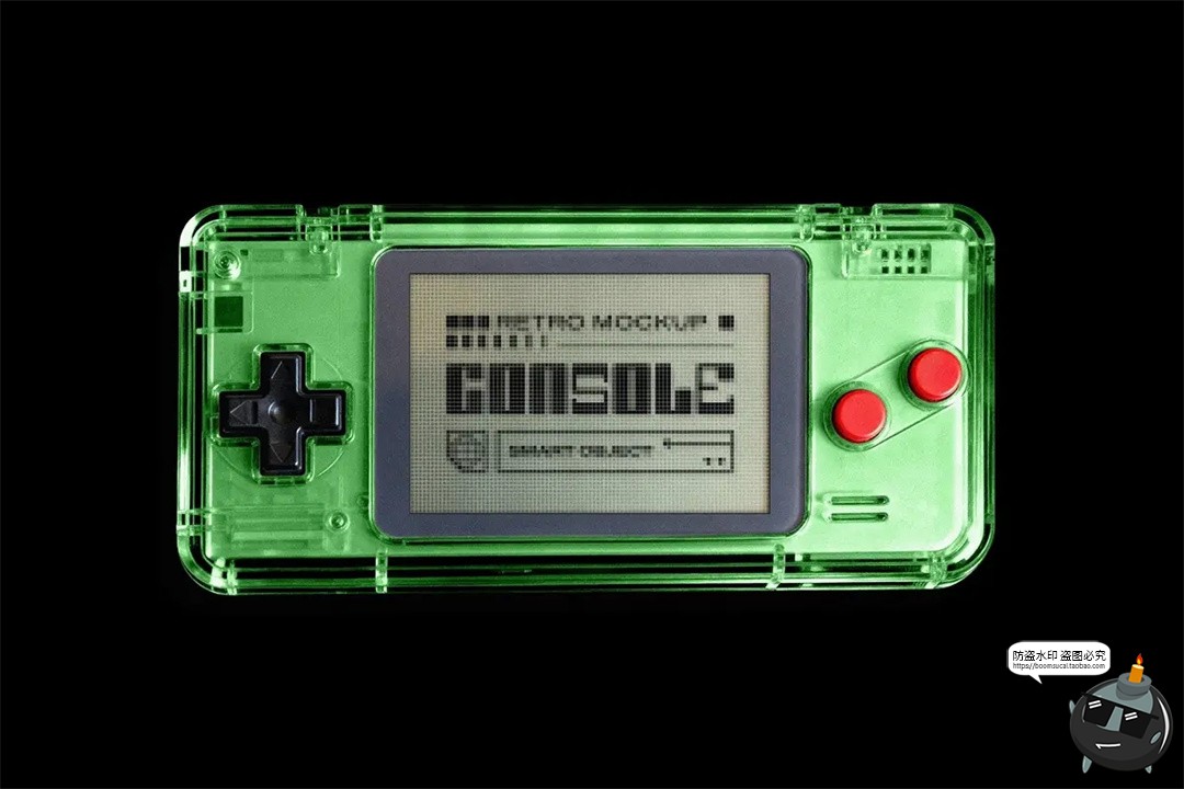 图片[3]-复古怀旧电子游戏掌机无线手柄模型游戏机电子屏PSD模板样机素材-设计猿