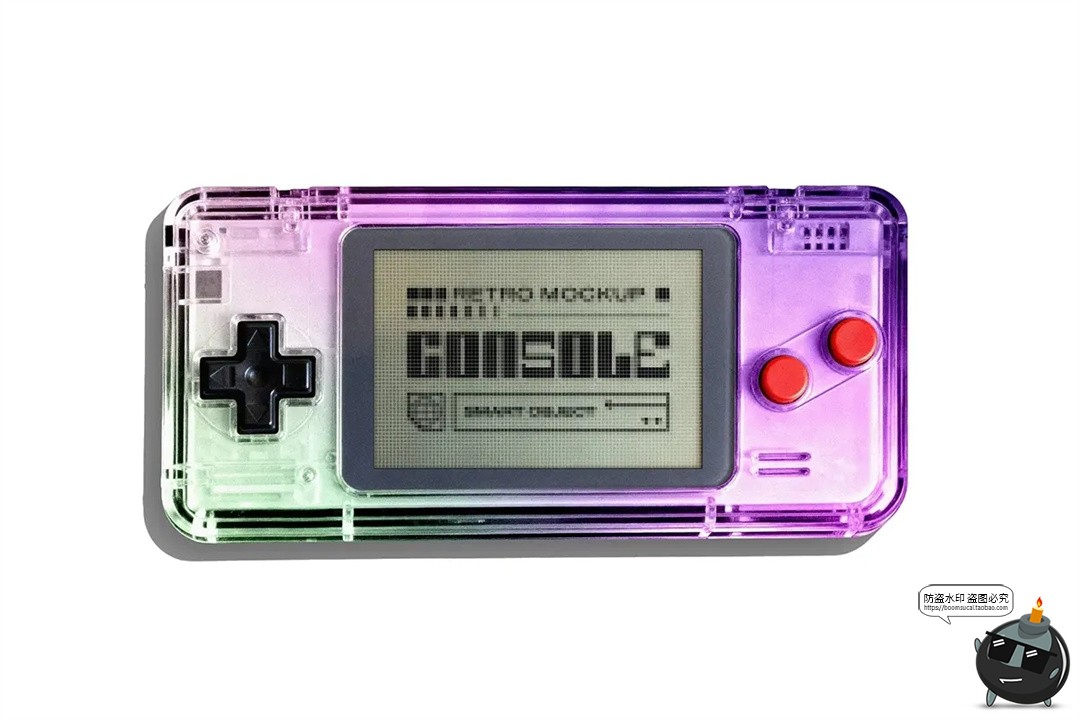 图片[4]-复古怀旧电子游戏掌机无线手柄模型游戏机电子屏PSD模板样机素材-设计猿