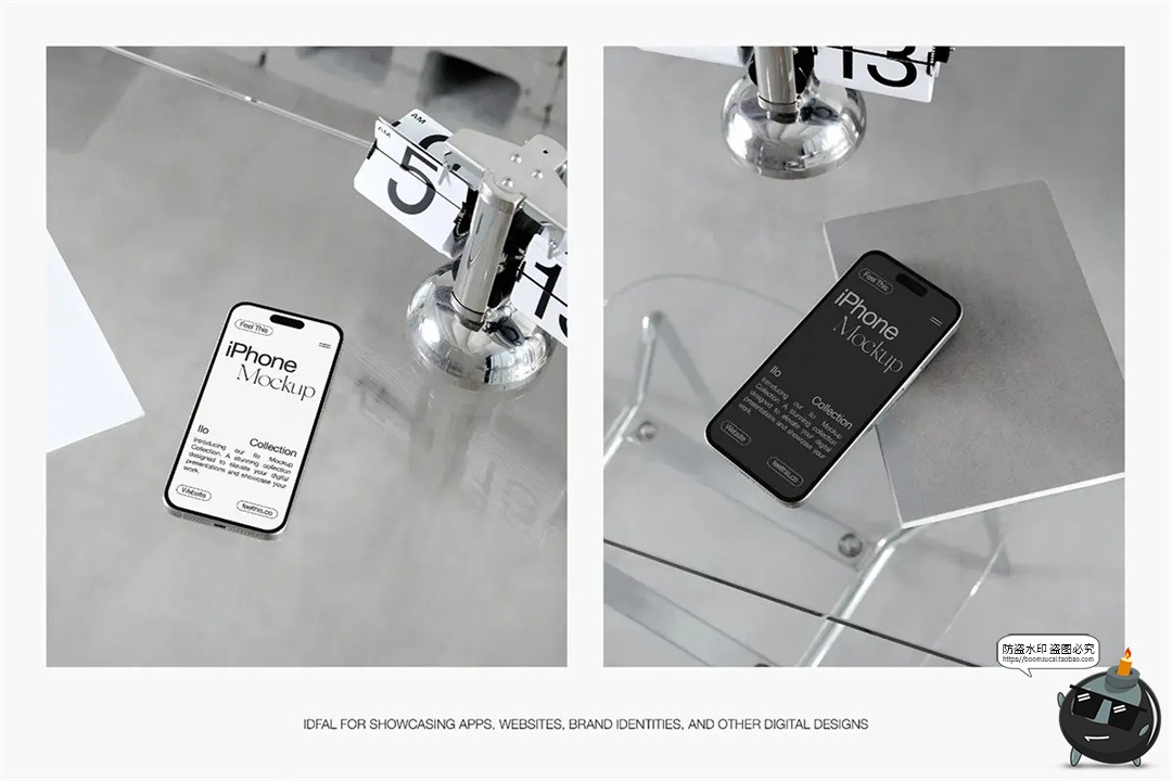 图片[4]-简约场景手提袋化妆品包装手机iPad平板电脑纸袋PSD模板样机素材-设计猿