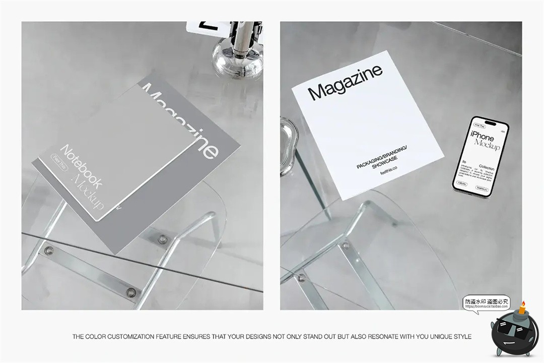 图片[14]-简约场景手提袋化妆品包装手机iPad平板电脑纸袋PSD模板样机素材-设计猿