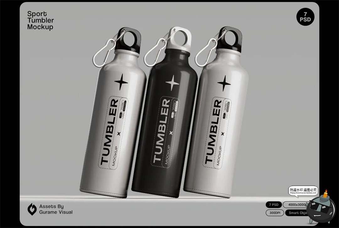 图片[7]-户外便携随行不锈钢运动水壶保温杯包装展示效果图样机PS模板素材-设计猿