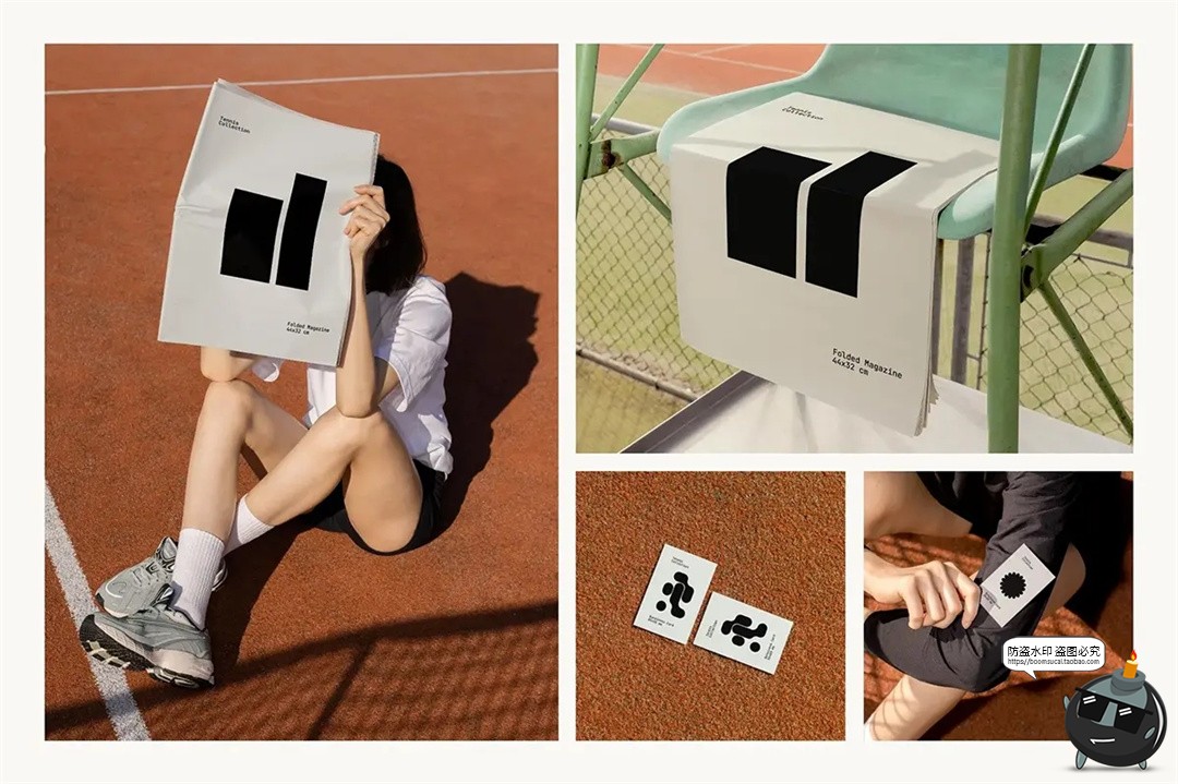 图片[3]-运动健身场景名片帆布包模特手机网球场展示效果图PSD模板样机-设计猿