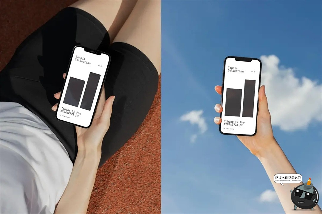 图片[6]-运动健身场景名片帆布包模特手机网球场展示效果图PSD模板样机-设计猿