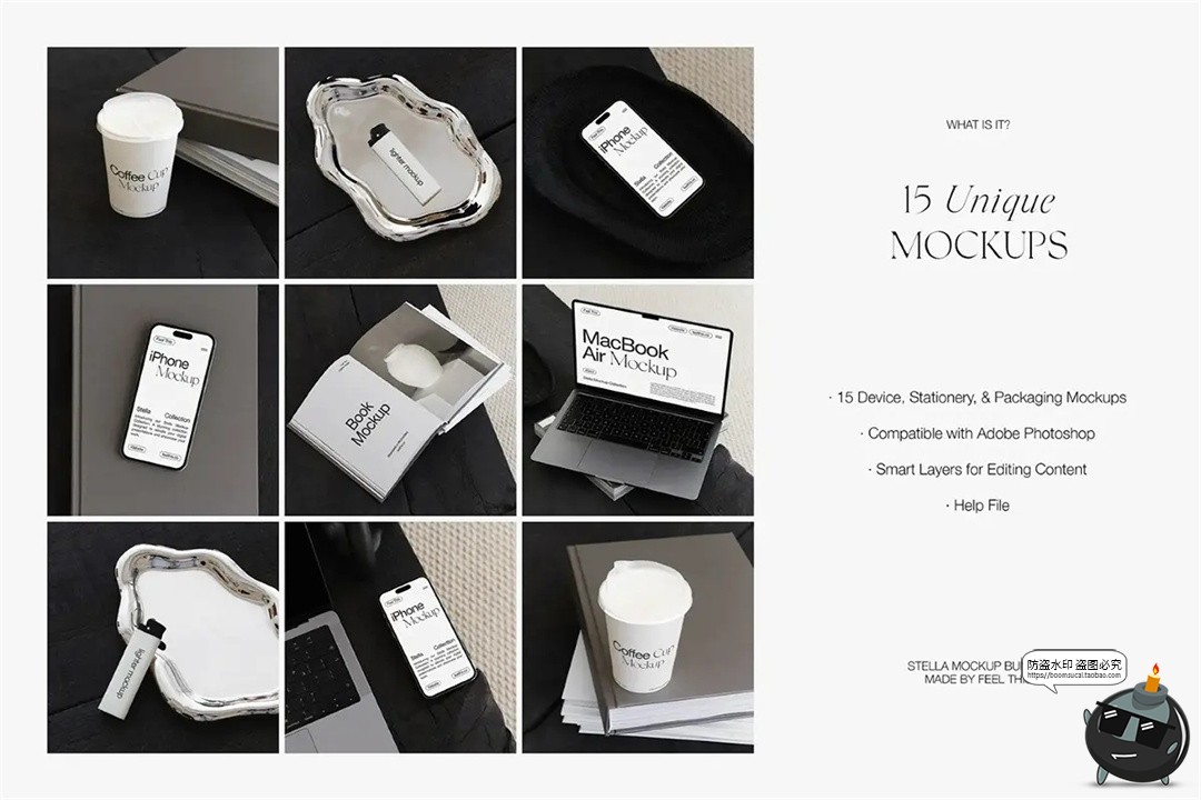 图片[2]-现代场景iPhone手机iPad平板笔记本电脑咖啡杯画册PSD模板样机-设计猿