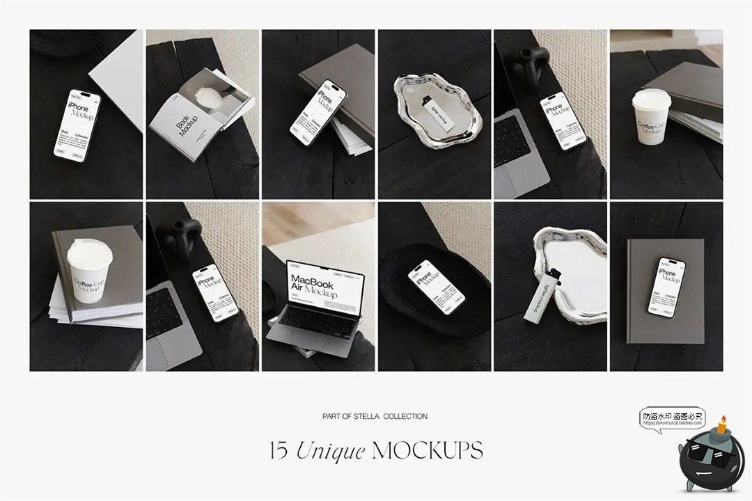 图片[6]-现代场景iPhone手机iPad平板笔记本电脑咖啡杯画册PSD模板样机-设计猿