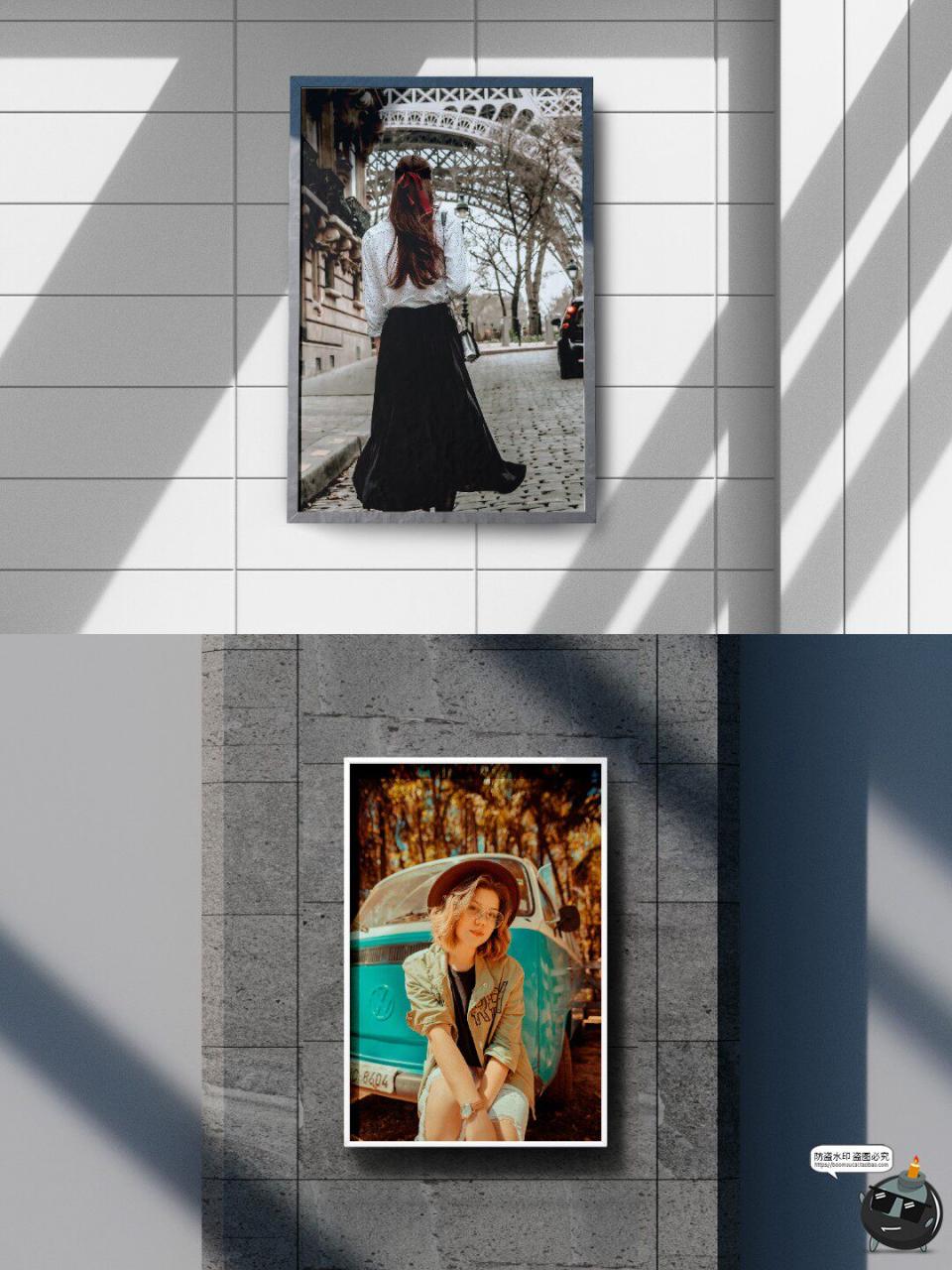 图片[3]-户外墙面海报广告框架边框模型效果图展示贴图样机PSD模板ps素材-设计猿