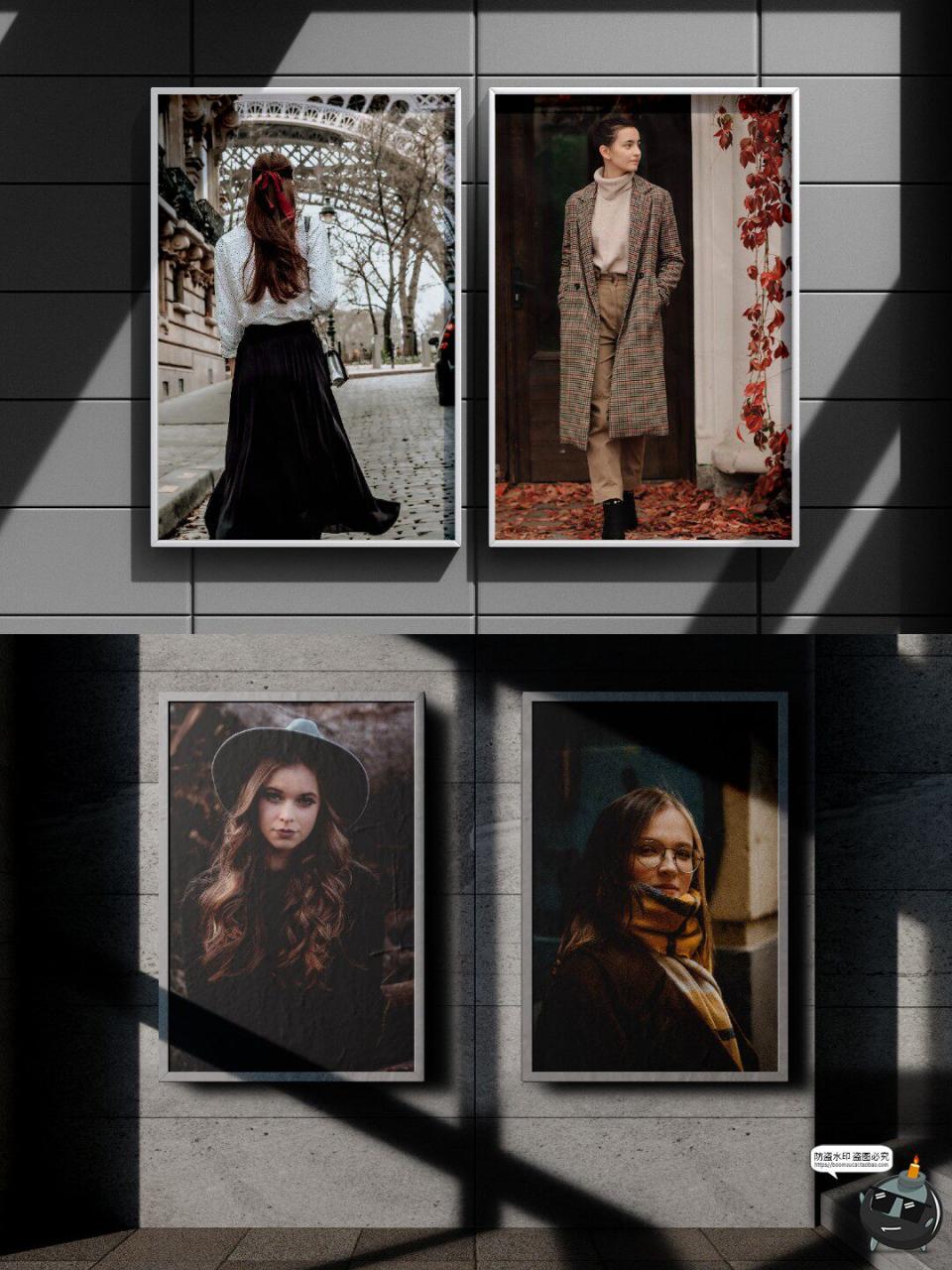 图片[4]-户外墙面海报广告框架边框模型效果图展示贴图样机PSD模板ps素材-设计猿