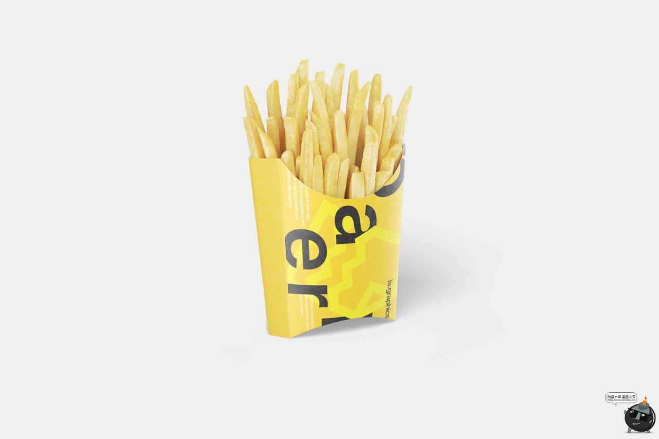 图片[3]-炸薯条包装纸盒子模型模板vi智能贴图样机PSD分层贴图提案ps素材-设计猿