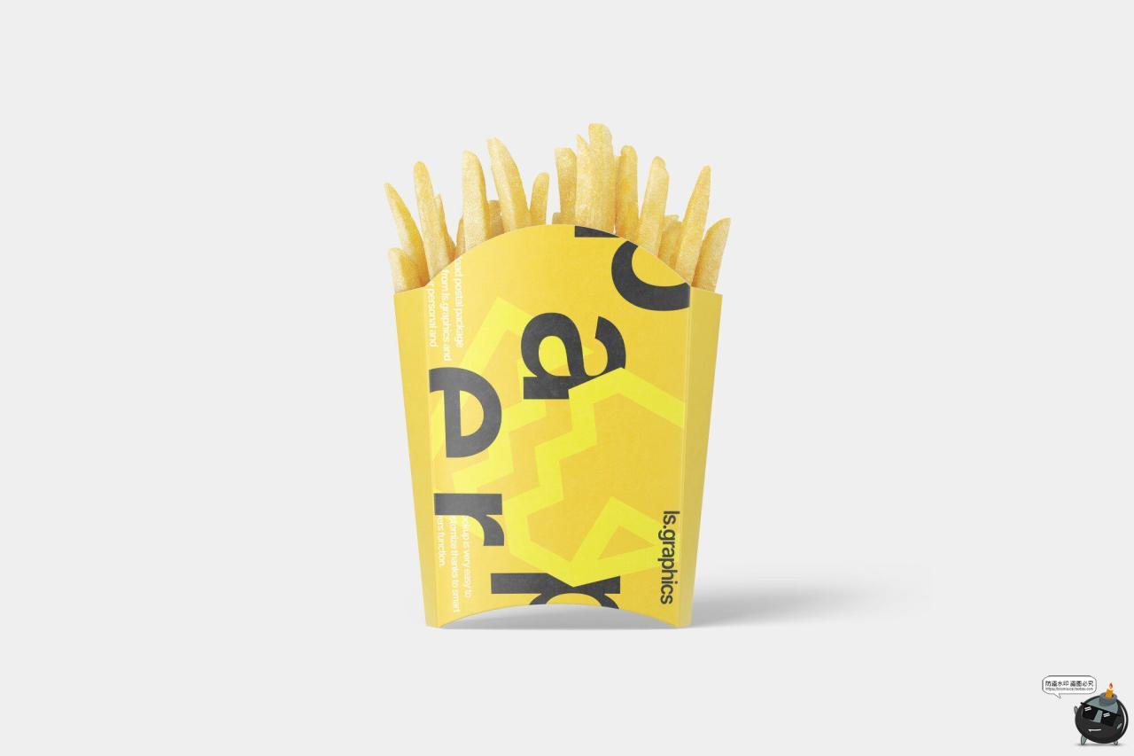 图片[4]-炸薯条包装纸盒子模型模板vi智能贴图样机PSD分层贴图提案ps素材-设计猿