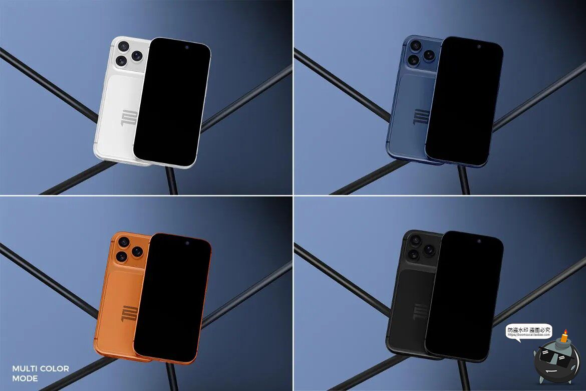 图片[6]-工业风悬浮iPhone17手机广告APPUI作品效果图展示样机PSD模板素材-设计猿