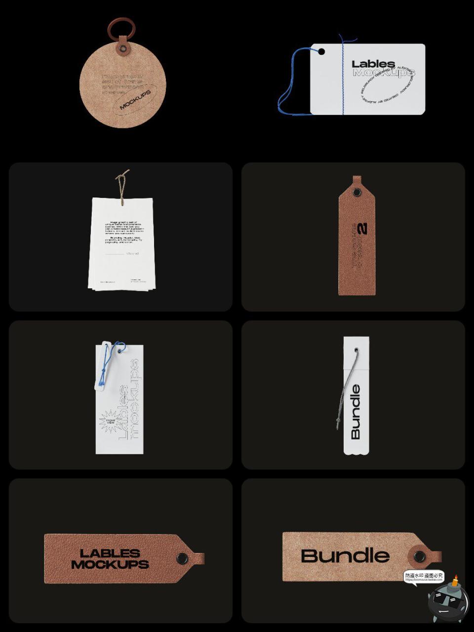 图片[2]-潮流服装标签吊牌品牌vi效果图展示标志logo贴图样机PSD模板素材-设计猿