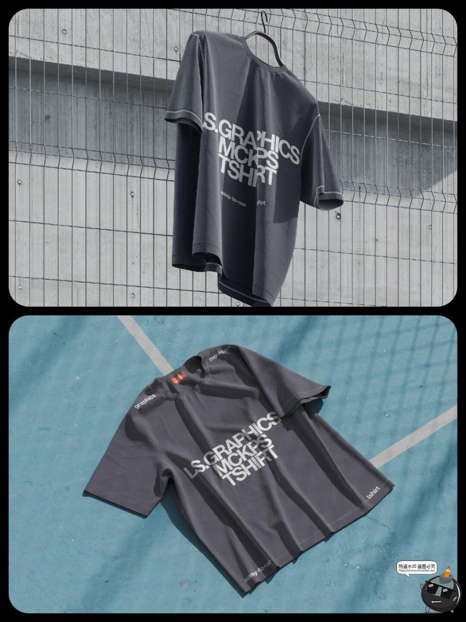 图片[2]-T恤卫衣工装帆布包渔夫帽袜子吊牌标签展示效果图PSD模板样机素材-设计猿