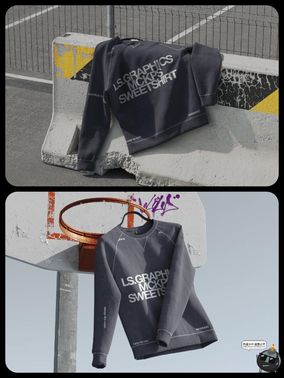 图片[3]-T恤卫衣工装帆布包渔夫帽袜子吊牌标签展示效果图PSD模板样机素材-设计猿