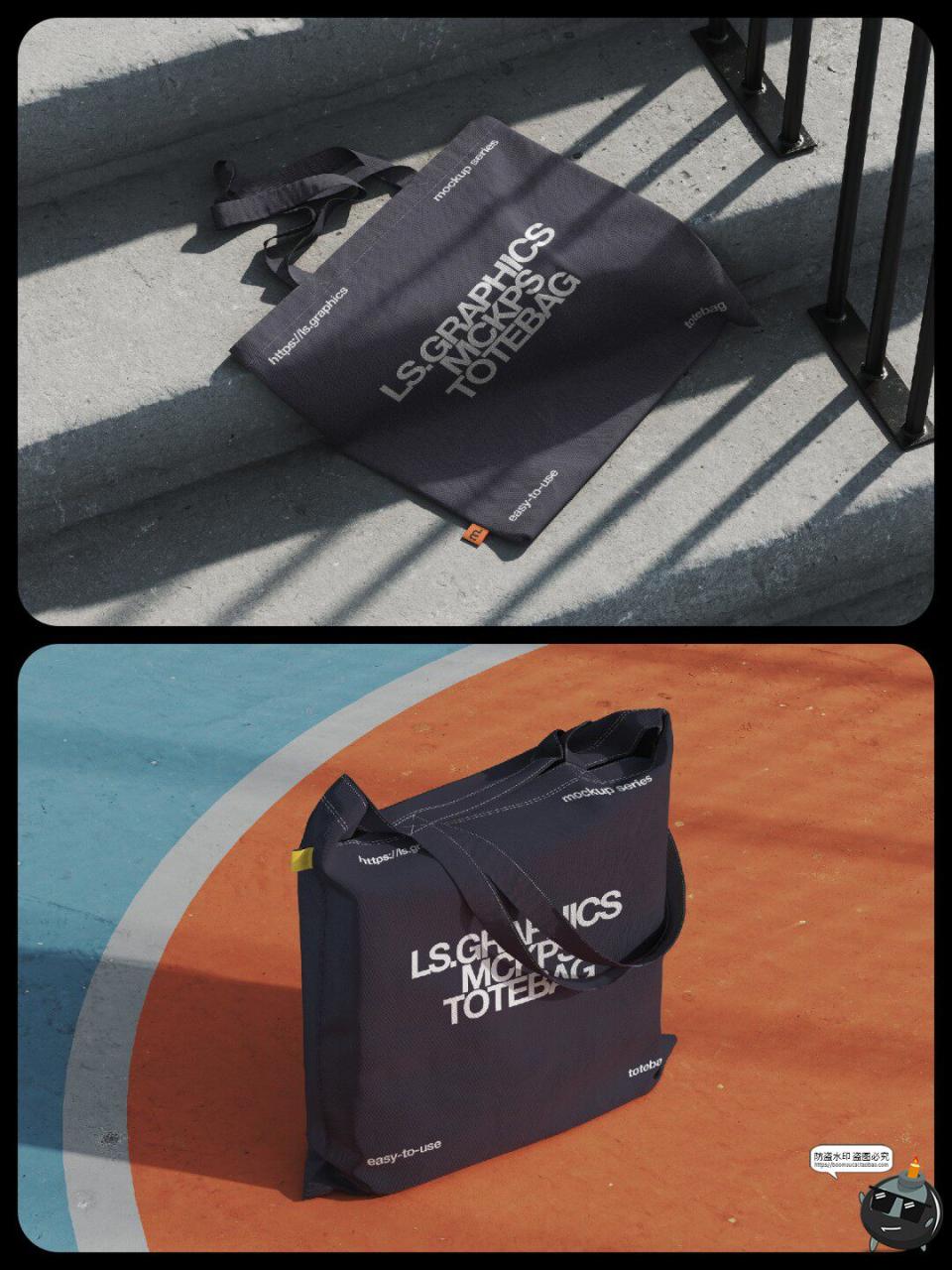 图片[6]-T恤卫衣工装帆布包渔夫帽袜子吊牌标签展示效果图PSD模板样机素材-设计猿