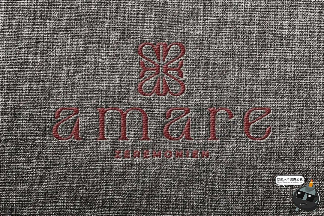 图片[3]-刺绣棉麻布粗布材质服装织物logo图案商标图案样机PSD模板ps素材-设计猿