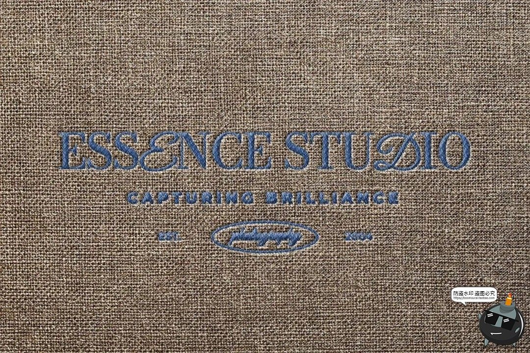 图片[5]-刺绣棉麻布粗布材质服装织物logo图案商标图案样机PSD模板ps素材-设计猿