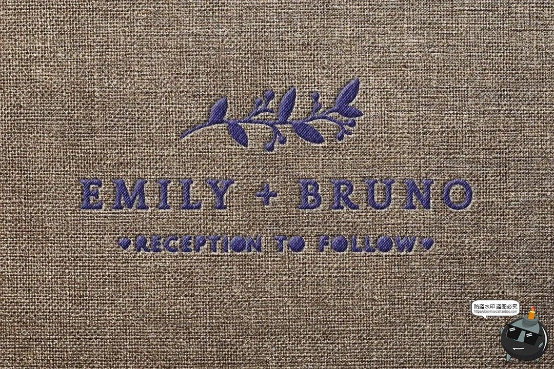 图片[7]-刺绣棉麻布粗布材质服装织物logo图案商标图案样机PSD模板ps素材-设计猿