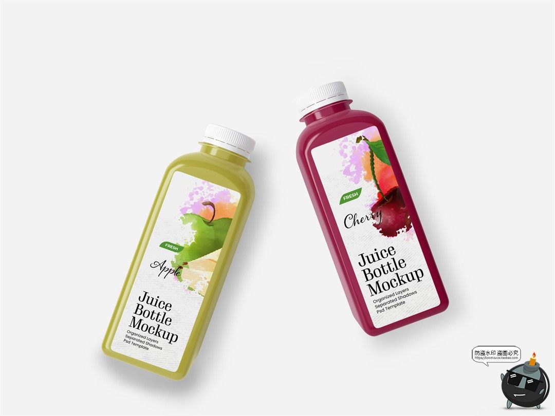 图片[5]-果汁饮料塑料瓶品牌包装效果图展示VI智能贴图PSD样机提案ps素材-设计猿
