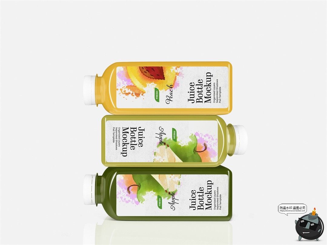 图片[6]-果汁饮料塑料瓶品牌包装效果图展示VI智能贴图PSD样机提案ps素材-设计猿