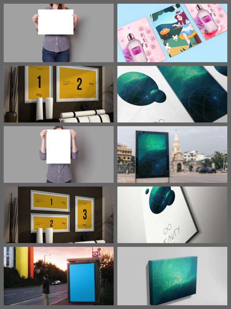 图片[2]-248套psd素材模板户外广告牌海报样机灯箱公交站VI展示智能贴图-设计猿