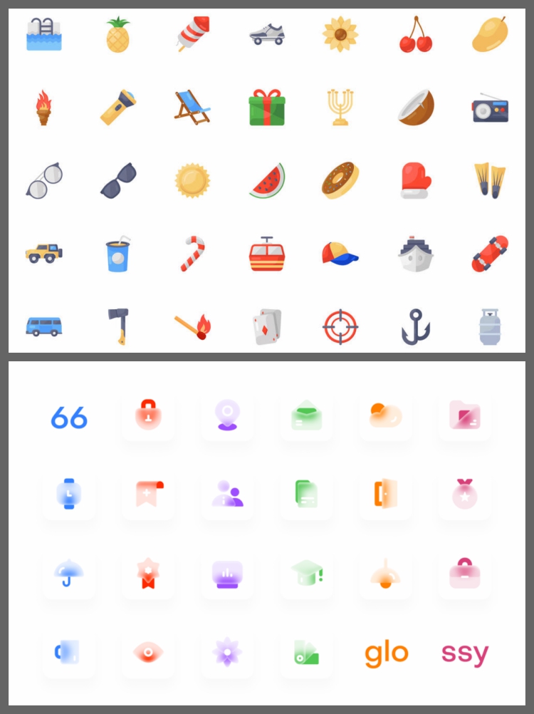 图片[2]-APP小程序首页金刚区图标分类导航菜单图标icon模板设计素材-设计猿
