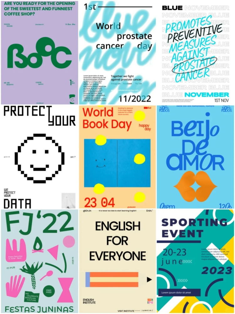 图片[2]-创意艺术几何简约潮流毕业展排版海报主视觉广告模板PSD设计素材-设计猿