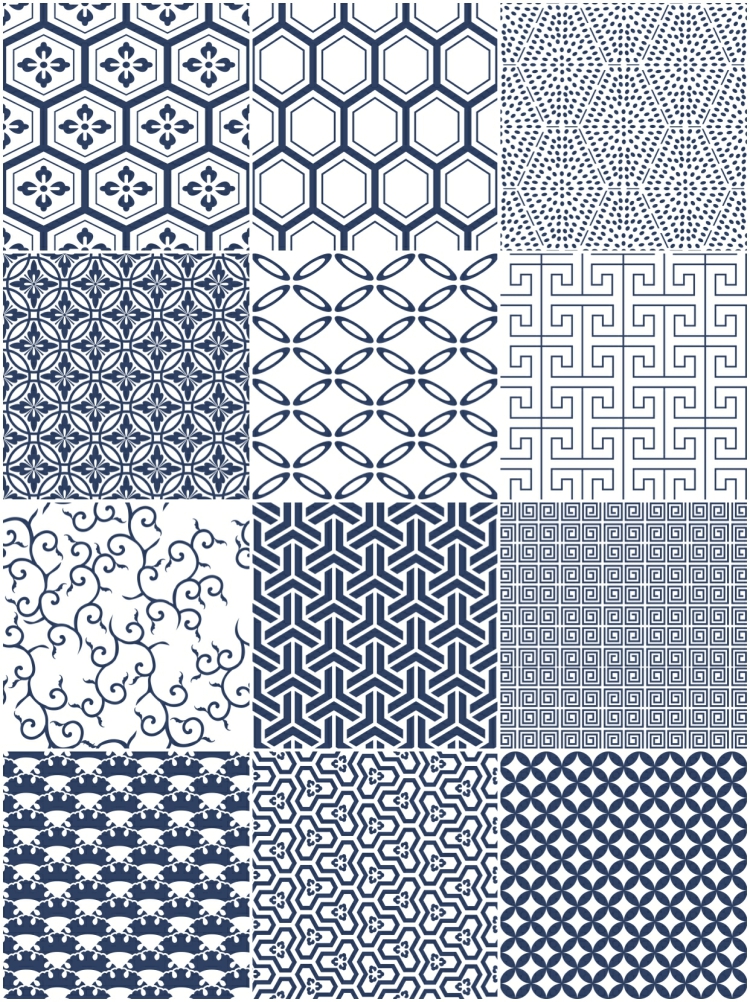 图片[2]-古风中式日式复古无缝祥纹底纹背景东方传统古典图案矢量EPS素材-设计猿