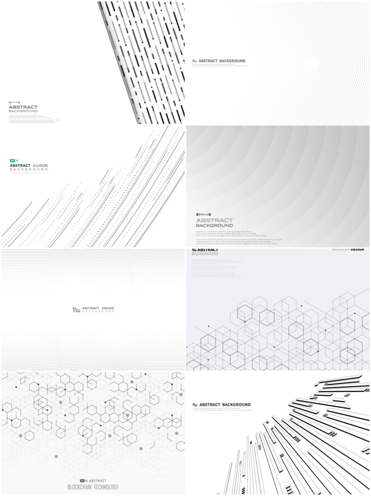 图片[2]-几何点线面创意艺术高级灰科技感商务企业PPT背景矢量ai设计素材-设计猿